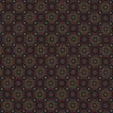 Olive and Red Geometric Polyester Chiffon