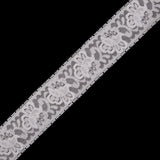 Off-White Stretch Lace Trim - 2.625"