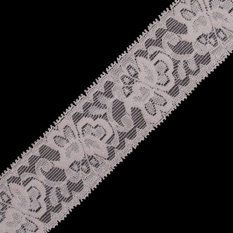 Peach Stretch Lace Trim - 2.625"