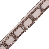 Brown Oragnza Beaded Trim - 1.25"