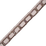 Brown Oragnza Beaded Trim - 1.25"