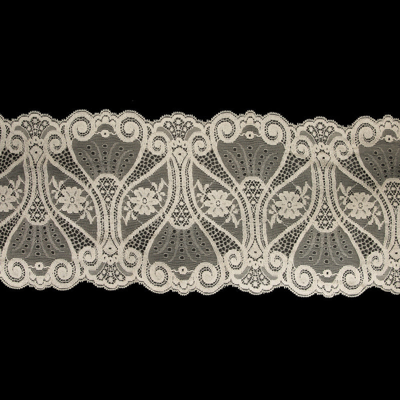 Beige Double Border Lace Trim - 7.25"