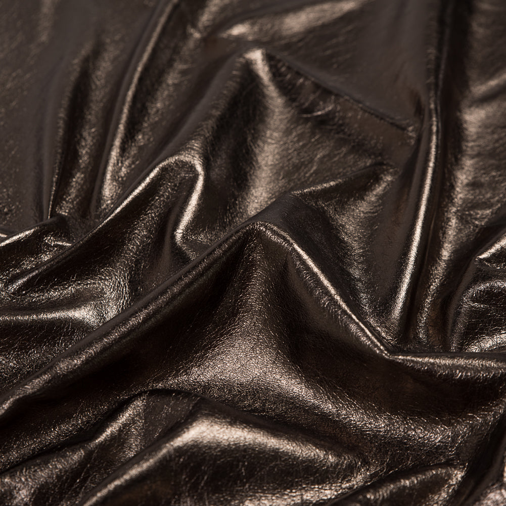 Large Metallic Antique Gold Foil Lamb Leather