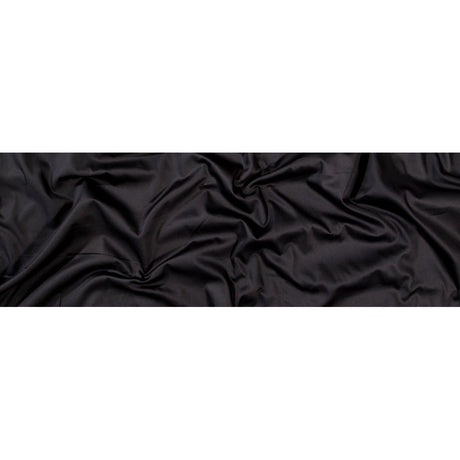 Mercerized Organic Egyptian Cotton Shirting - Black - Ravello Collection