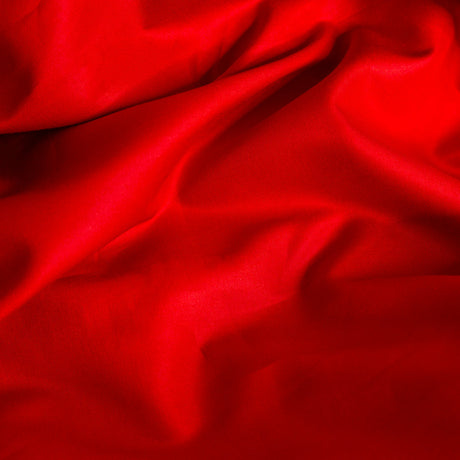 Mercerized Organic Egyptian Cotton Shirting - Red - Ravello Collection