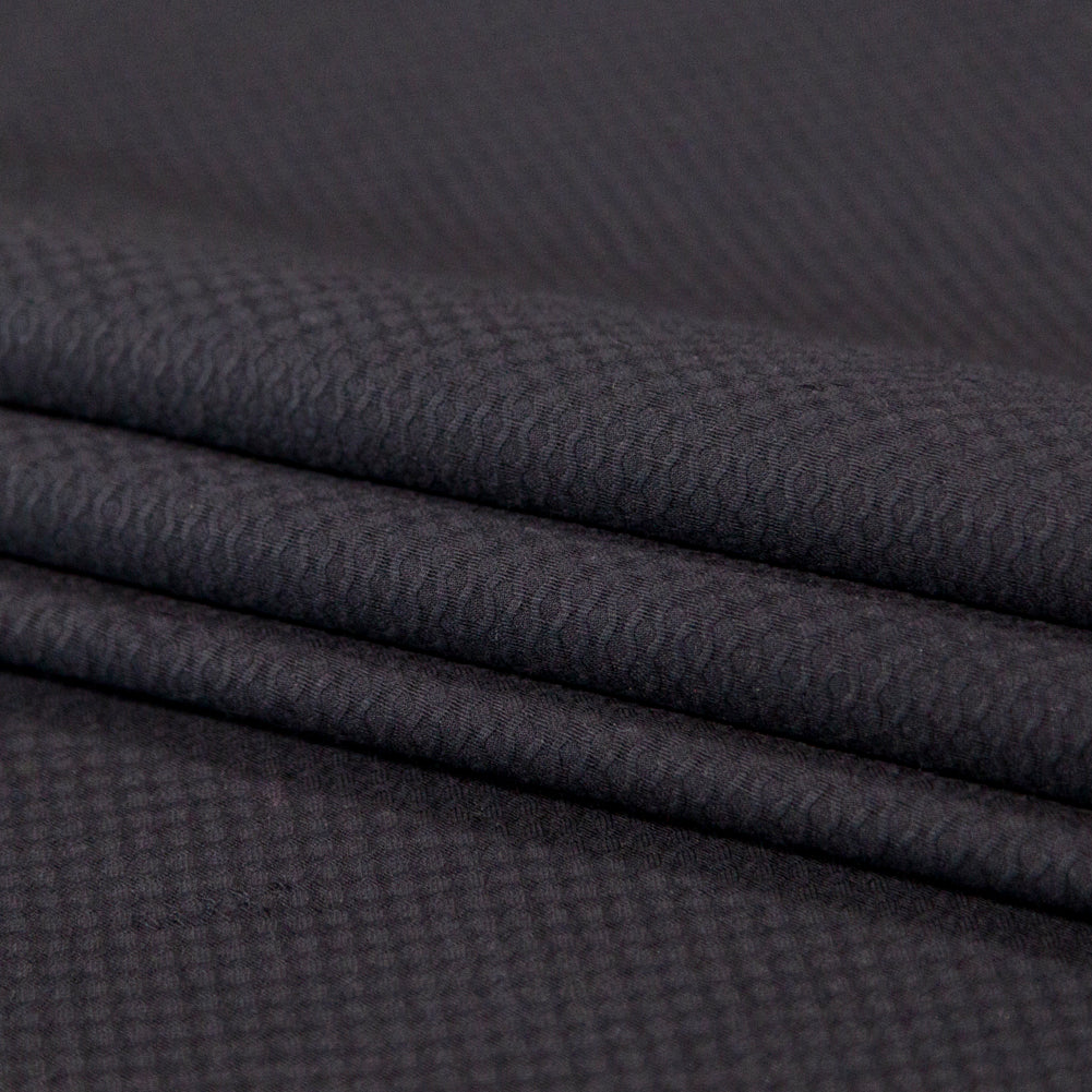 Bullseye Organic Cotton Pique - Black - Maiori Collection