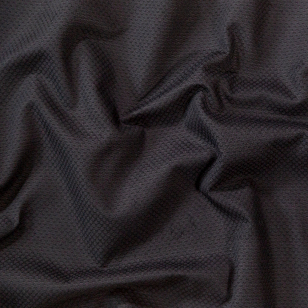 Bullseye Organic Cotton Pique - Black - Maiori Collection