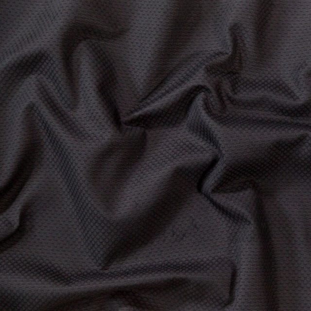Bullseye Organic Cotton Pique - Black - Maiori Collection