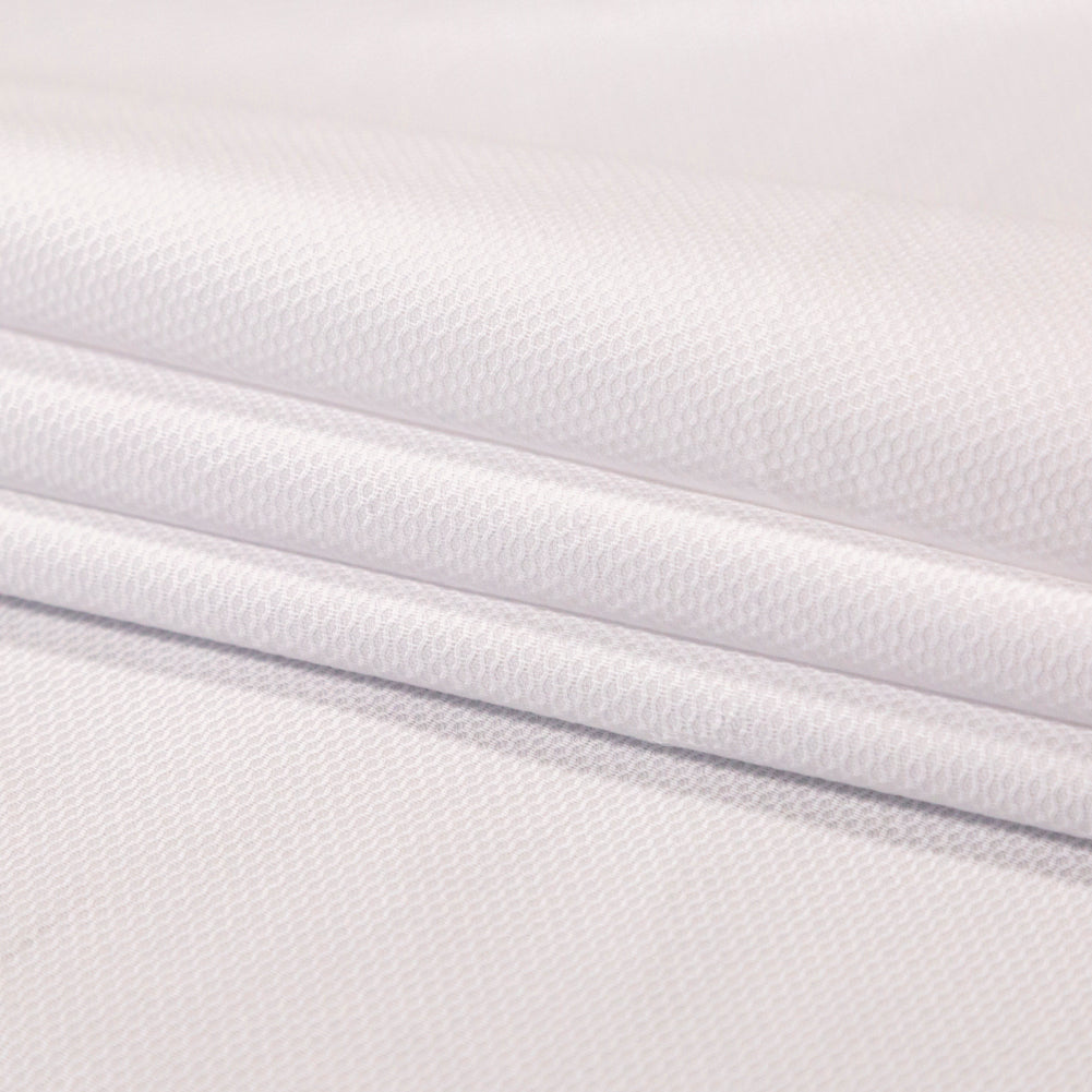 Birdseye Organic Cotton Pique - White - Otranto Collection