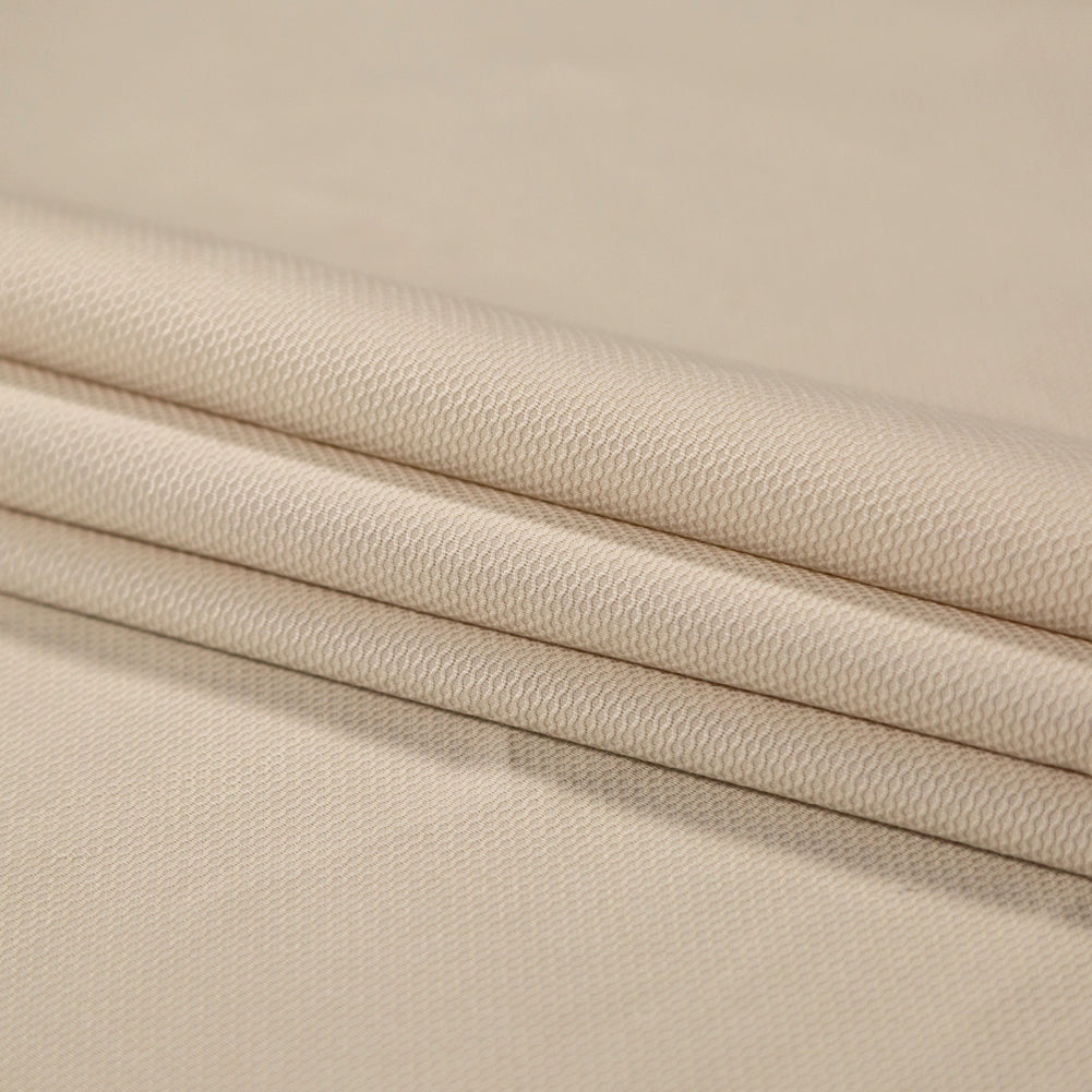 Birdseye Organic Cotton Pique - Beige - Otranto Collection