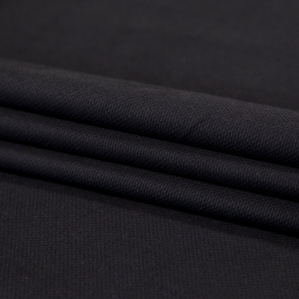 Birdseye Organic Cotton Pique - Black - Otranto Collection