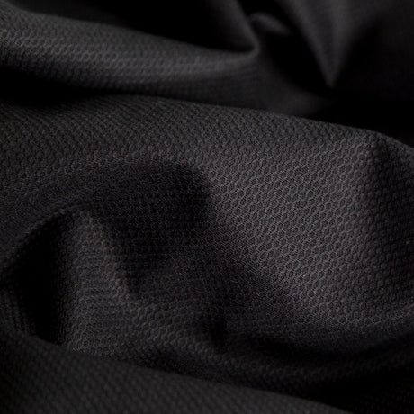Birdseye Organic Cotton Pique - Black - Otranto Collection