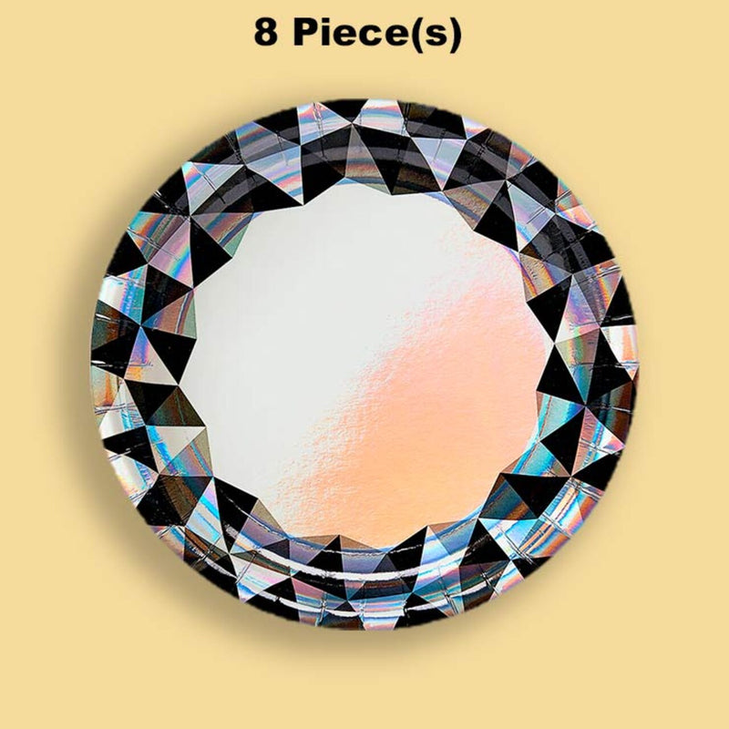 8 Count Garden Party Floral Paper Dessert Plates 7-Inch Disposable Plates with Watercolor Flower Design