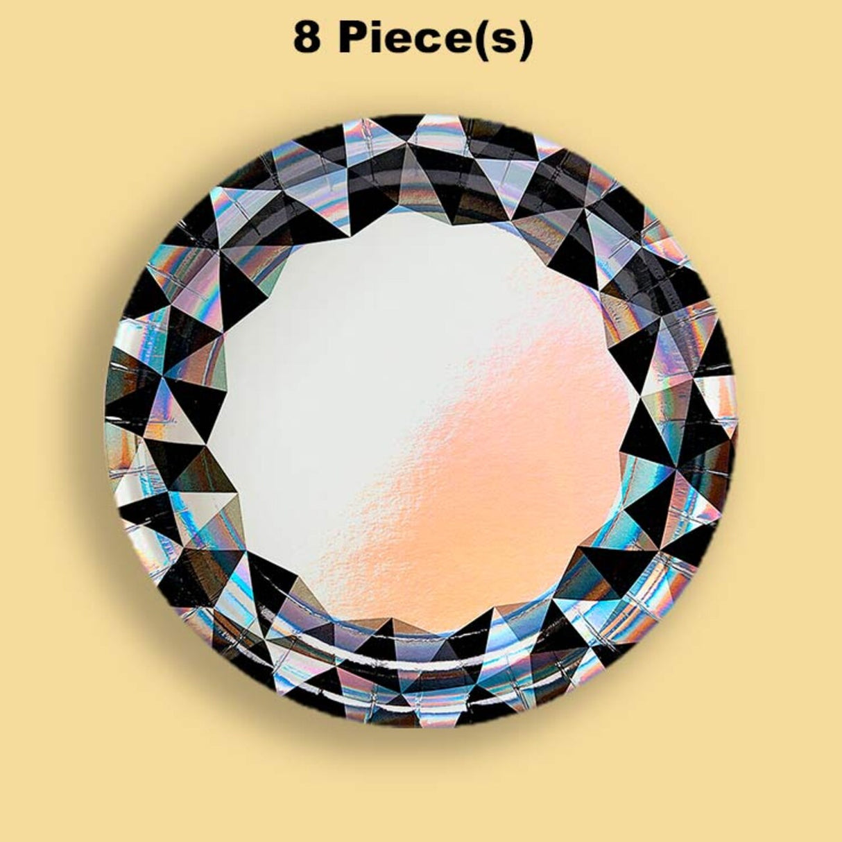 8 Count Garden Party Floral Paper Dessert Plates 7-Inch Disposable Plates with Watercolor Flower Design