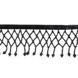Black Beaded Fringe Trim - 2.5"