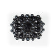 Gunmetal and Blue Fancy Metal Applique - 3" x 4"