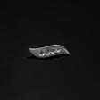 Silver Rhinestone Metal Applique - 0.375" x 1.5"