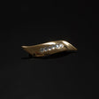 Gold Rhinestone Metal Applique - 0.5" x 3"