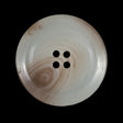 Brown and Ivory Swirled Plastic 4-Hole Button - 44L/28mm