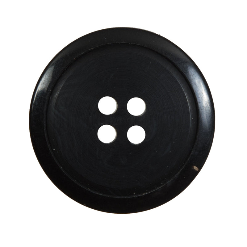 Black Plastic 4-Hole Button - 40L/25.5mm