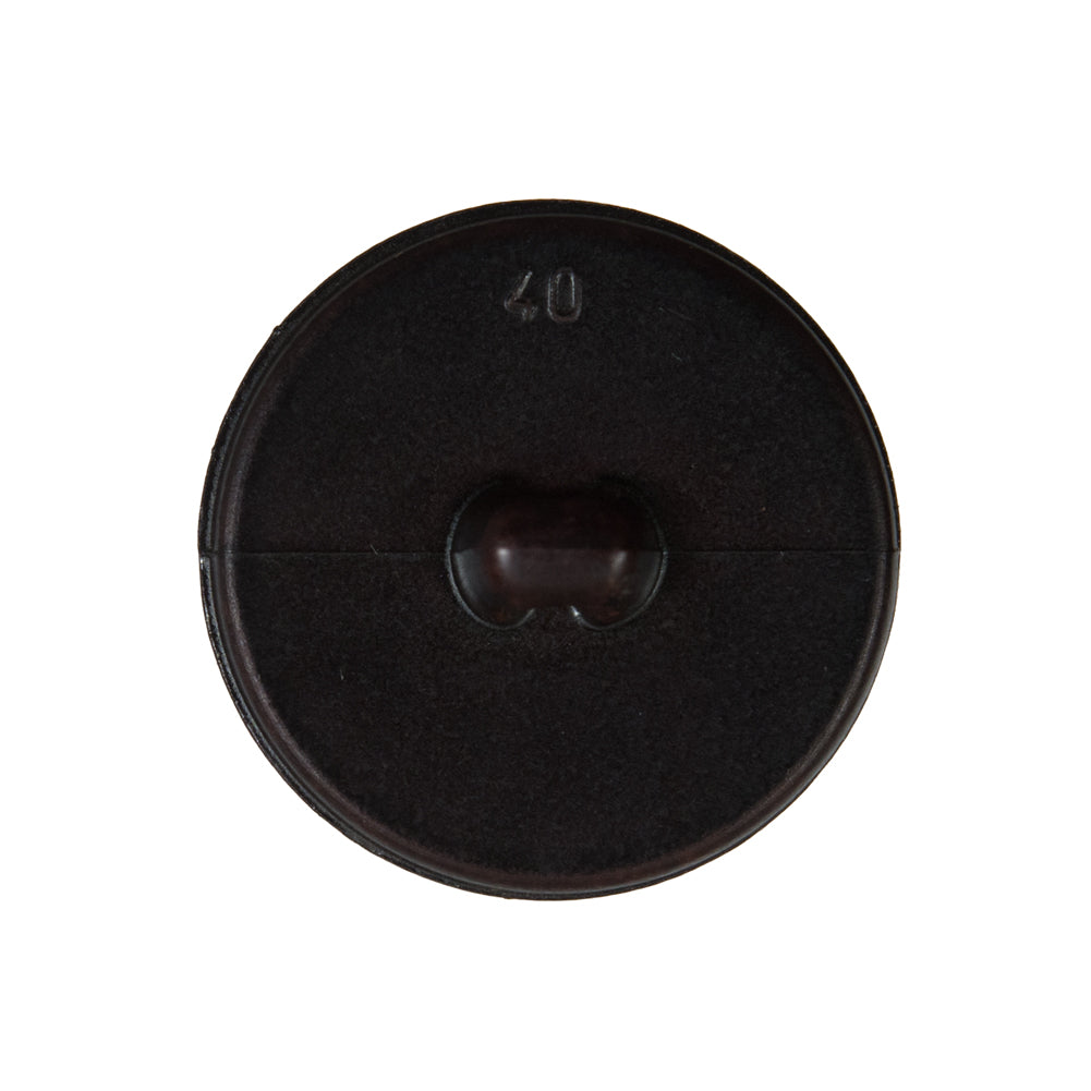 Brown Plastic Button with Emblem - 40L/25.5mm