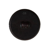Brown Plastic Button with Emblem - 40L/25.5mm