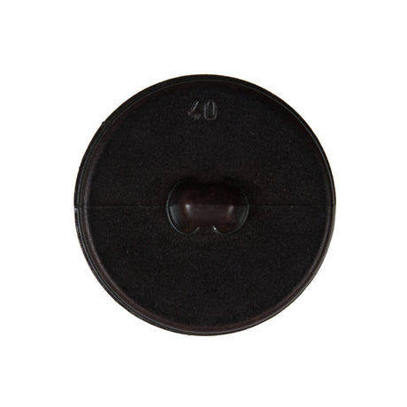Brown Plastic Button with Emblem - 40L/25.5mm