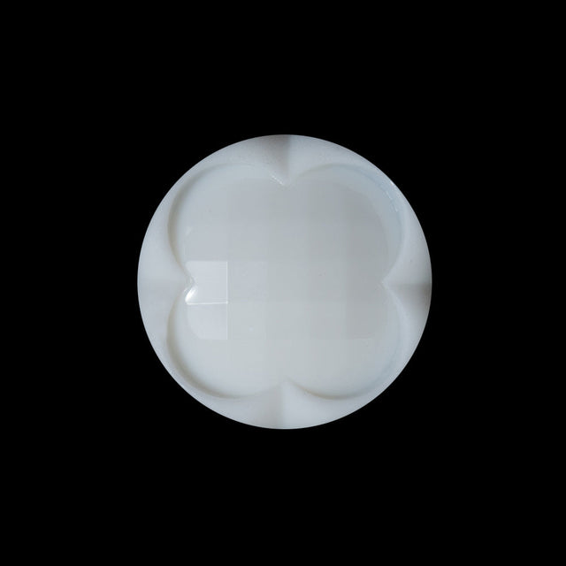 White Beveled Shank Back Button - 36L/23mm