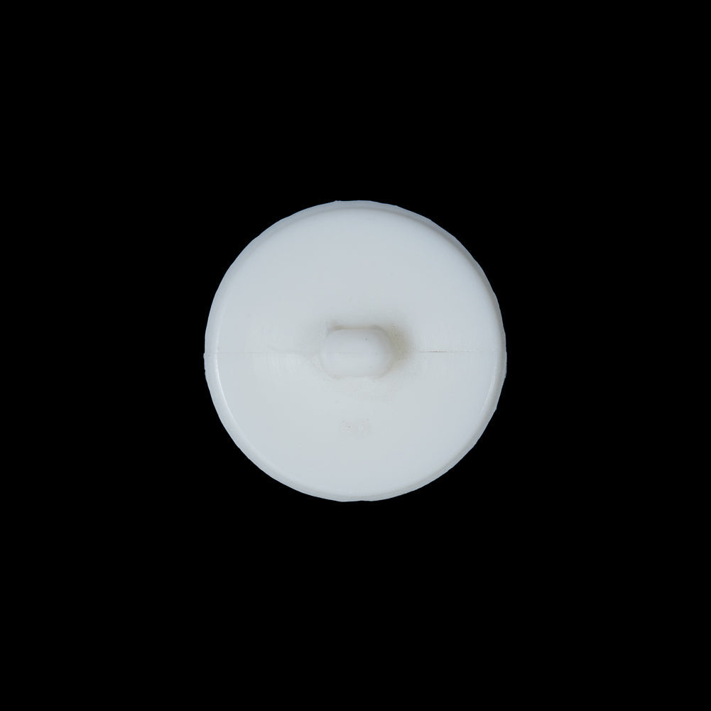 White Beveled Shank Back Button - 30L/19mm