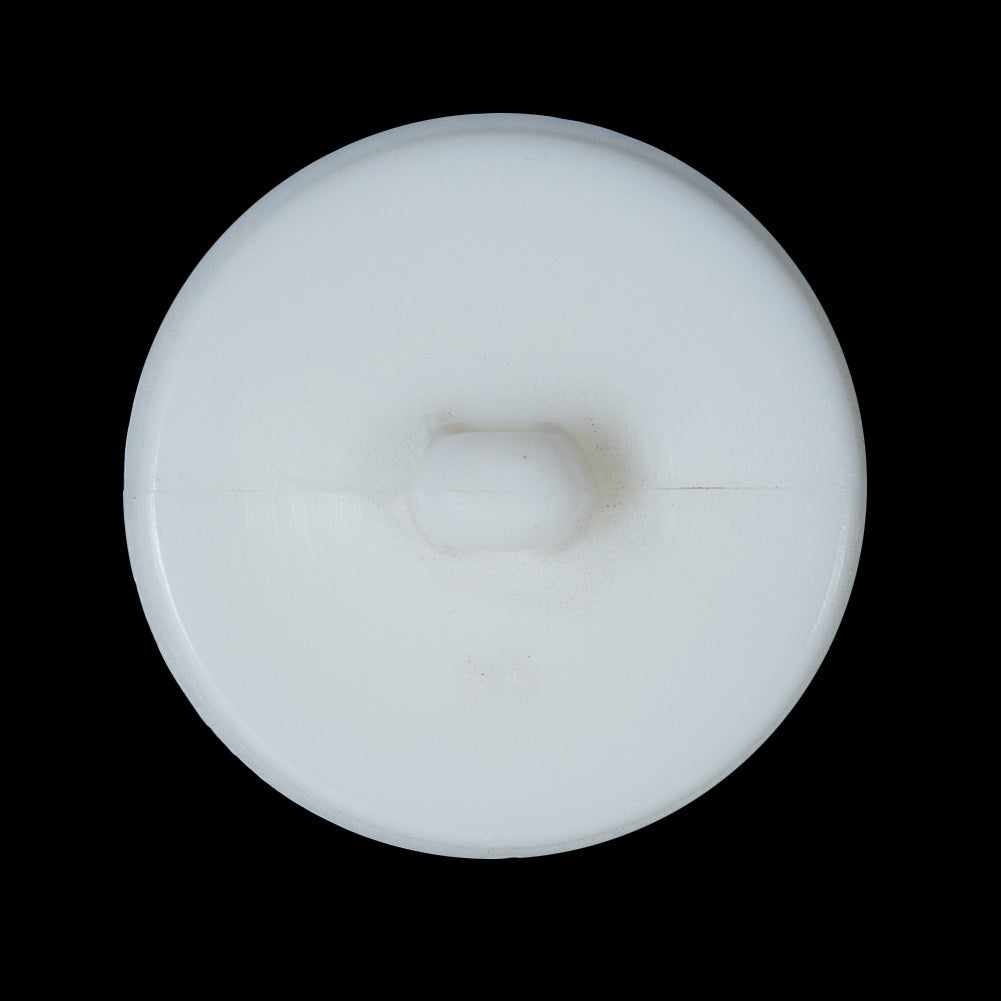 White Beveled Shank Back Button - 44L/28mm