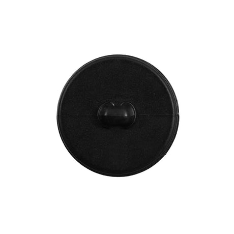Black Plastic Button with Emblem - 36L/23mm