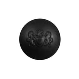 Black Plastic Button with Emblem - 36L/23mm