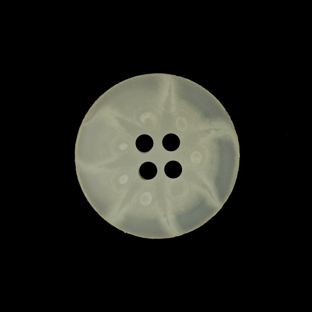 Beige Translucent Plastic 2-Hole Button - 36L/23mm