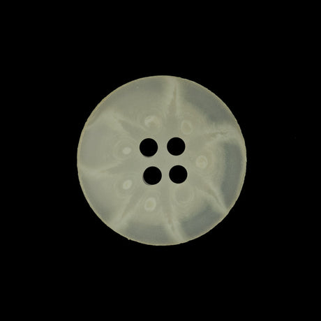 Beige Translucent Plastic 2-Hole Button - 36L/23mm