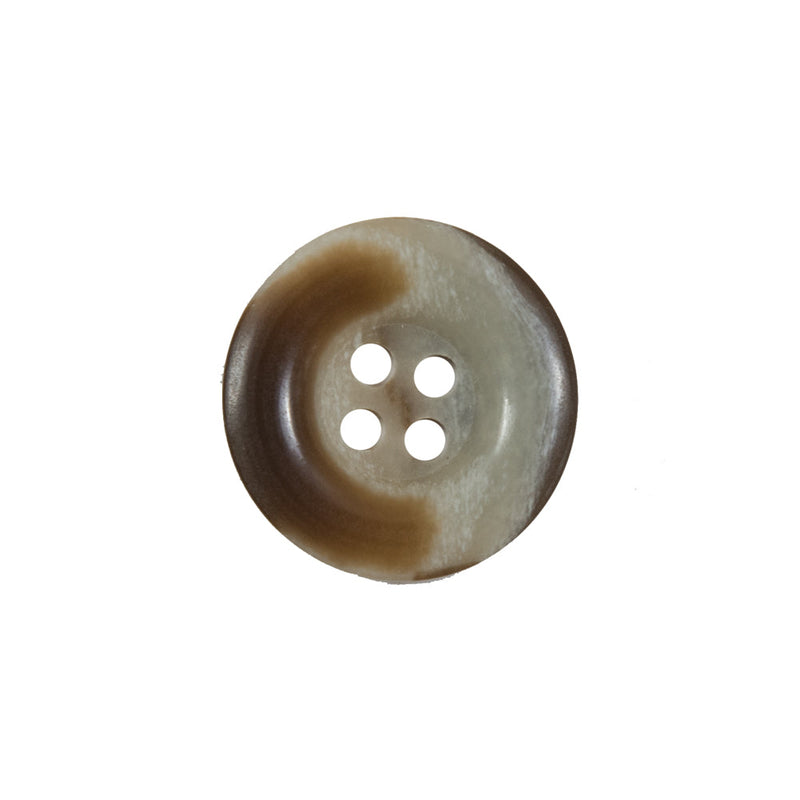 Brown and Beige Plastic 4-Hole Button - 30L/19mm