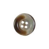 Brown and Beige Plastic 4-Hole Button - 30L/19mm