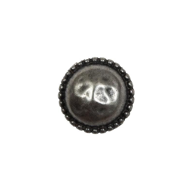 Silver Domed Metal Coat Button - 24L/15mm