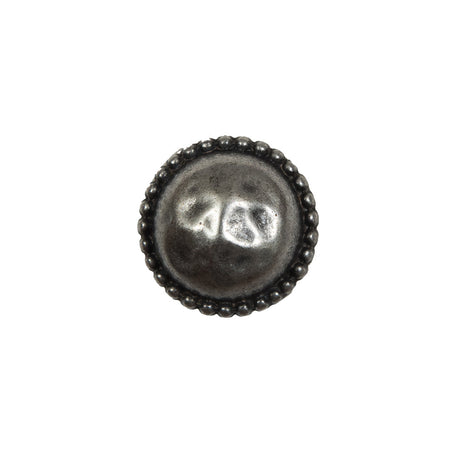 Silver Domed Metal Coat Button - 24L/15mm