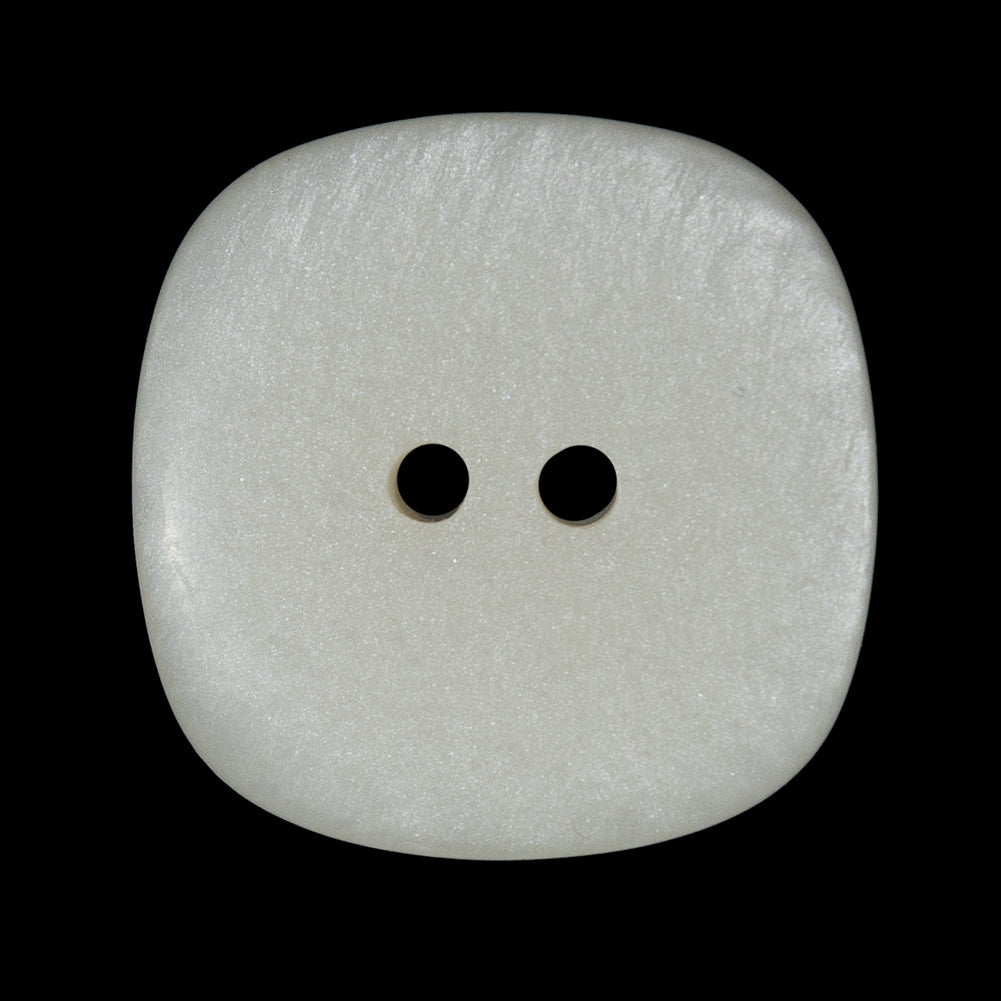 Ivory Square 2-Hole Plastic Button - 44L/28mm