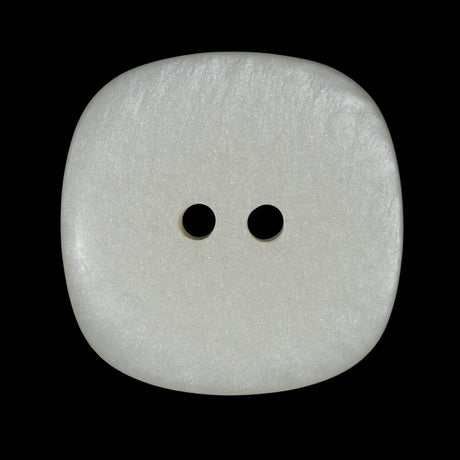 Ivory Square 2-Hole Plastic Button - 44L/28mm