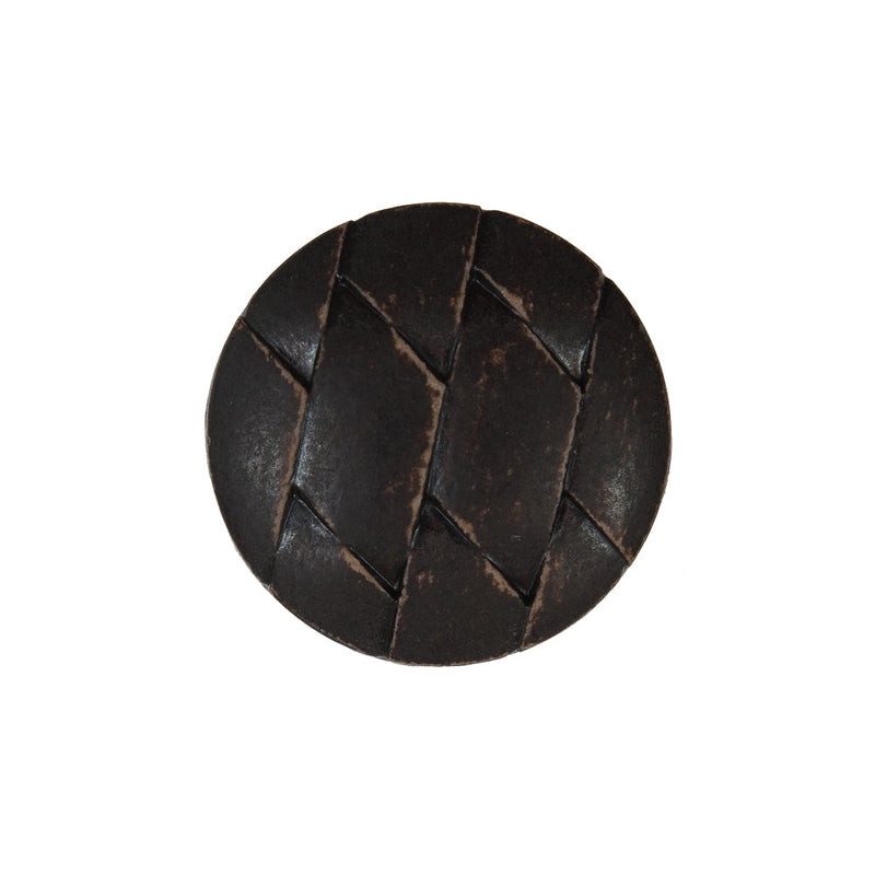 Brown Etched Plastic Shank Back Button - 36L/22mm
