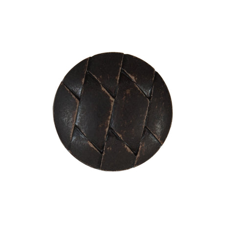 Brown Etched Plastic Shank Back Button - 36L/22mm