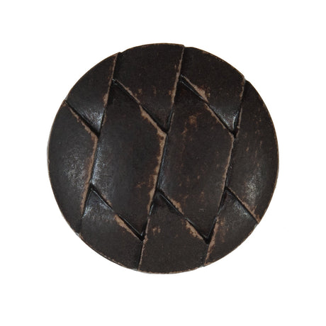 Brown Etched Plastic Shank Back Button - 40L/25.5mm
