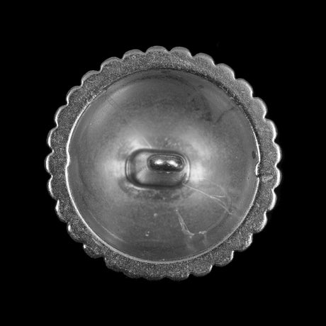 Silver Domed Metal Coat Button - 44L/28mm