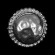 Silver Domed Metal Coat Button - 44L/28mm