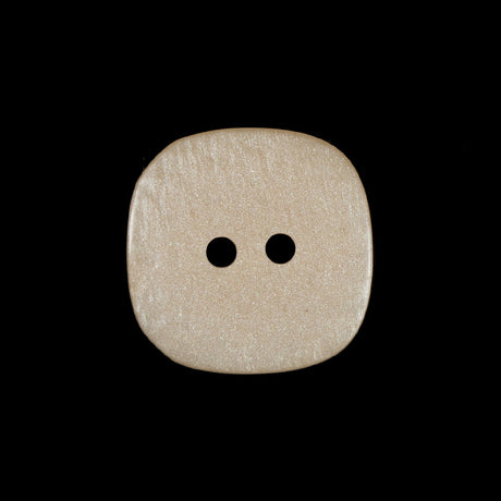 Dark Beige Square 2-Hole Plastic Button - 32L/20mm