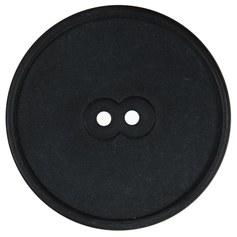 Charcoal Matte Plastic 2-Hole Button - 60L/38mm