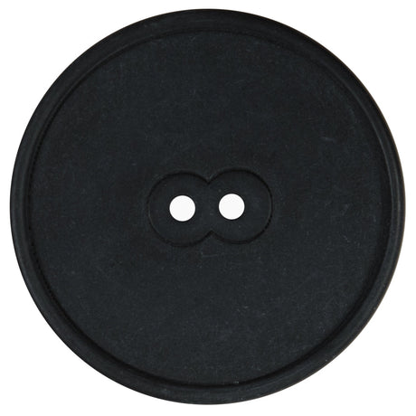 Charcoal Matte Plastic 2-Hole Button - 60L/38mm