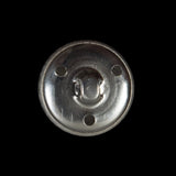 Silver Aluminum Crest Shank Back Button - 36L/23mm