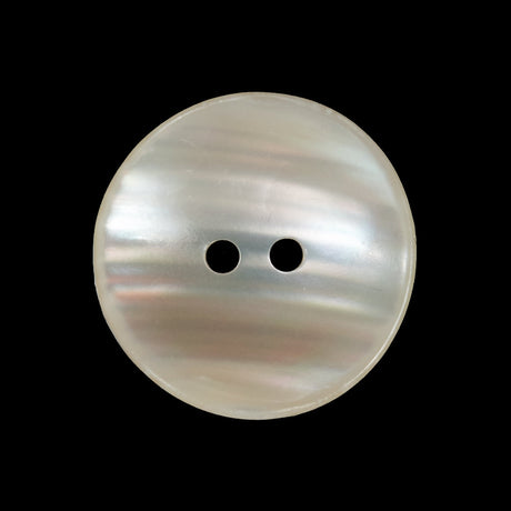 Iridescent Concave Shell 2-Hole Button - 40L/25.5mm